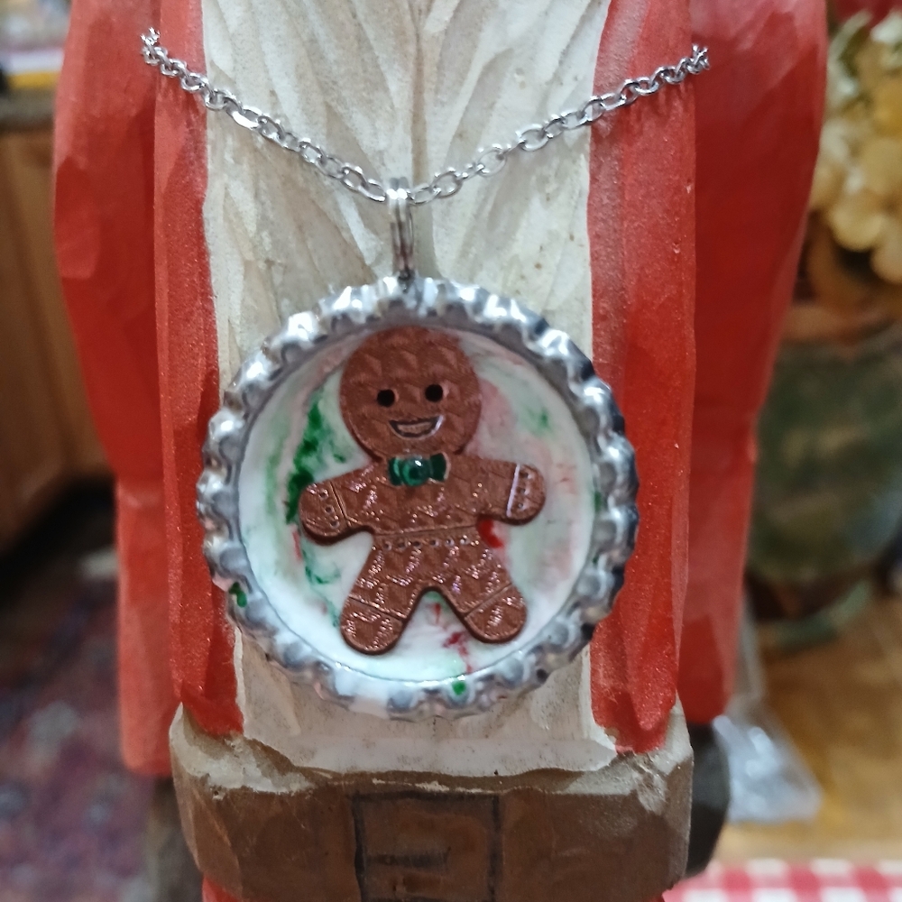 Gingerbread Pendant Necklace